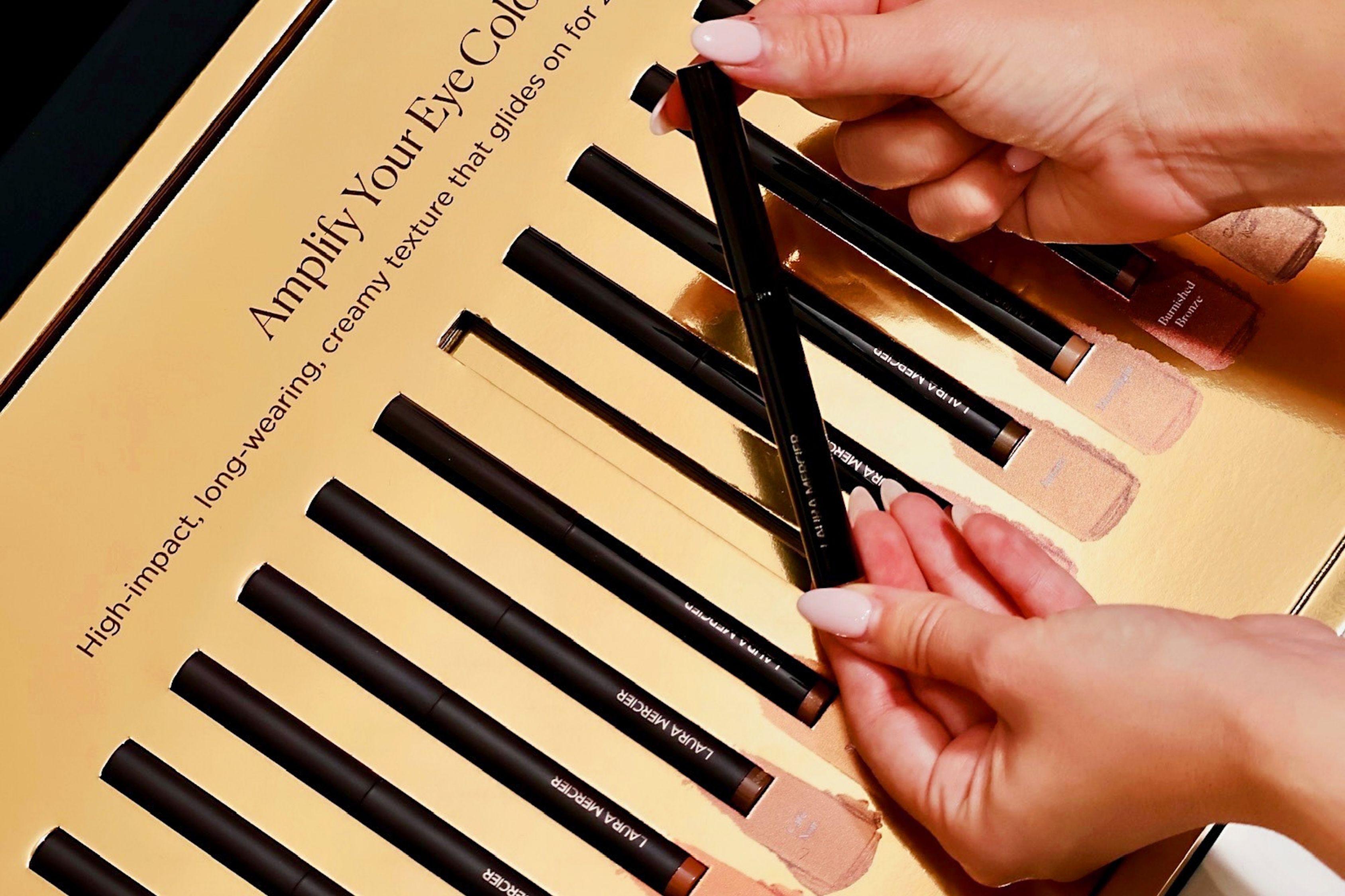 Laura Mercier Caviar Eyeshadow Stick Black and Gold gift box